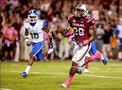 RB Mike Davis walks into the end zone versus Kentucky.