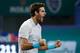 Juan Martin Del Potro celebrates win over Rafael Nadal in Shanghai.