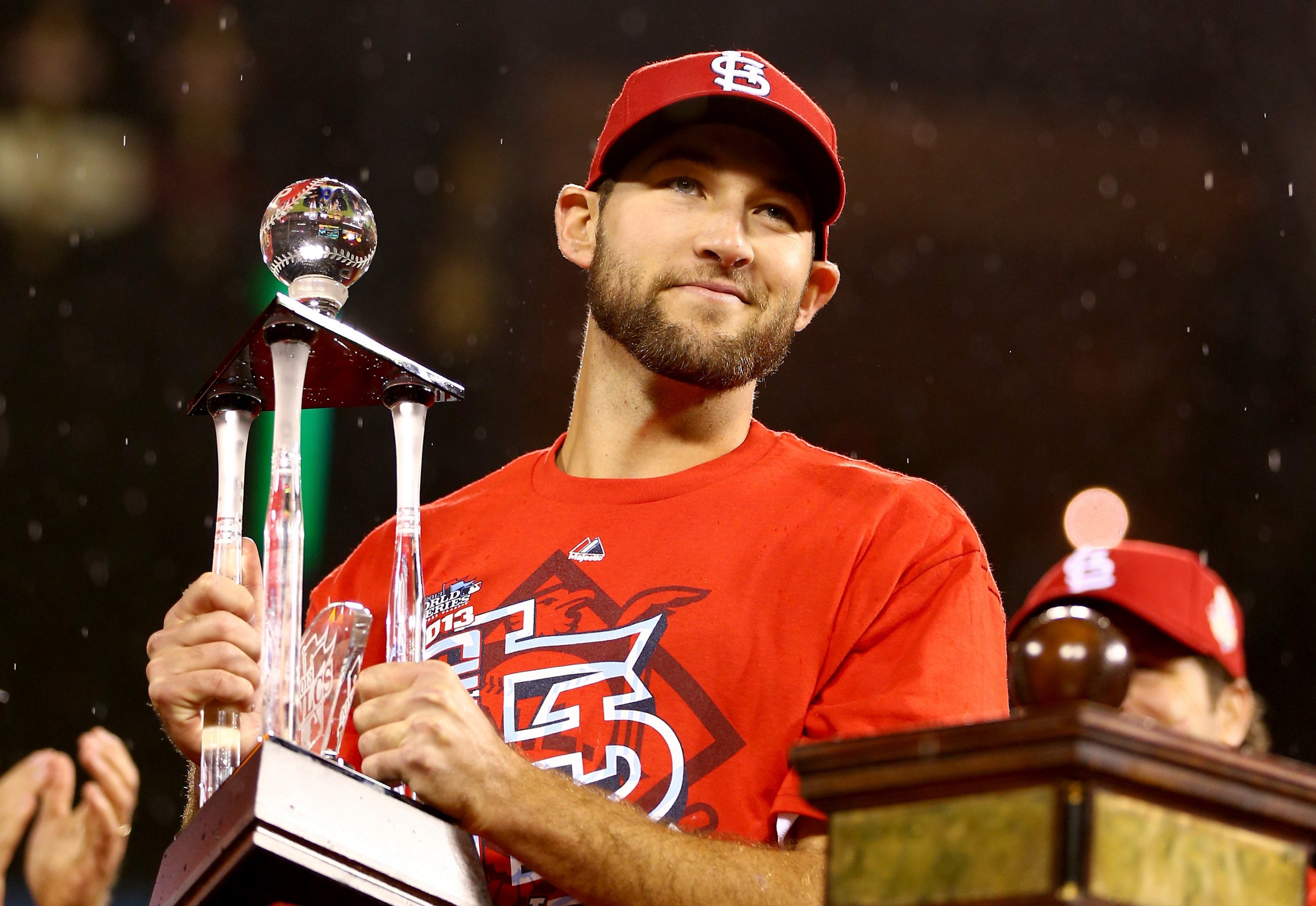 JARROD SALTALAMACCHIA Boston Red Sox Bobble Head 2013 World Series Champs  Trophy