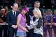 Li Na accepts the runner up trophy at 2013 WTA Championships in Istanbul.