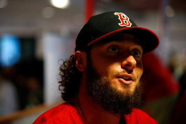 Jarrod Saltalamacchia Boston Red Sox 2013 world series get bearded bobble