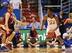 Kansas wing Andrew Wiggins was solid in his debut at Kansas. He had a highlight reel dunk and scored 16 points in the exhibition opener.
