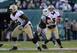 Drew Brees was kept off balance all day against the Jets.