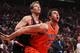 Andrea Bargnani and the rest of the Knicks' thin frontcourt will have to hold down the fort in Tyson Chandler's absence.