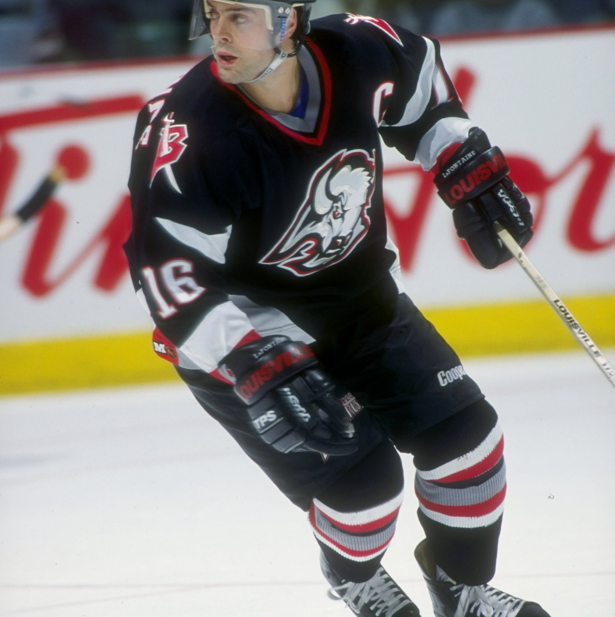 Pat LaFontaine, Captain and Center for the Buffalo Sabres wearing a News  Photo - Getty Images