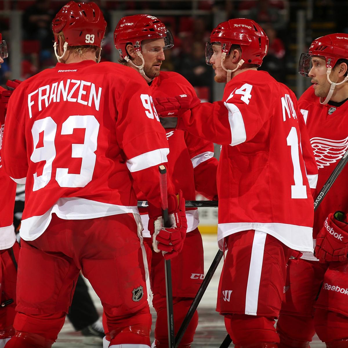 Stock Watch for Detroit Red Wings' Top Six Forwards News, Scores