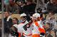 Jakub Voracek scored three goals in a win in Pittsburgh.