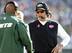 Thurman (left) listens to head coach Rex Ryan during loss to Steelers.