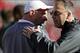 Narduzzi with Nebraska head coach Bo Pelini.