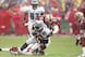 Gary Plummer lays the wood on Philadelphia Eagles Pro Bowl wideout Irving Fryar.