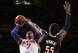 The Great Wall of Hibbert (R) continues to impose his will in the lane for the Indiana Pacers.