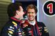 Vettel and Red Bull team principal Christian Horner (left).