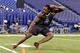 Jadeveon Clowney participates in the cone drill.
