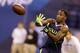 Bruce Ellington puts his pass-catching skills on display at the combine.