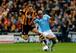 Kompany was fouled, but he then lost his head and had to go off.
