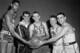 Kansas' Wilt Chamberlan (left) and North Carolina's Lennie Rosenbluth (second from left) were Associated Press All-Americans in 1957.