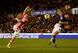 Glenn Whelan with an acrobatic effort against Liverpool earlier this season.