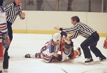 The Rangers and Flyers met for the third straight year in the 1987 playoffs.