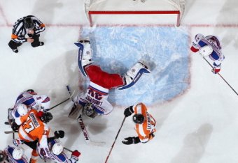 The Rangers have kept the Flyers away from the slot and from rebounds.