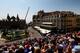The exit of Massenet is in the middle of the photo, between the casino and the hotel.
