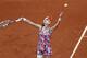 Agnieszka Radwanska serves during the 2014 French Open.