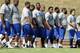 Longtime defensive end Justin Tuck (center) signed with the Oakland Raiders this offseason.
