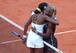 Venus Williams hugs sister Serena after 2002 French Open finals