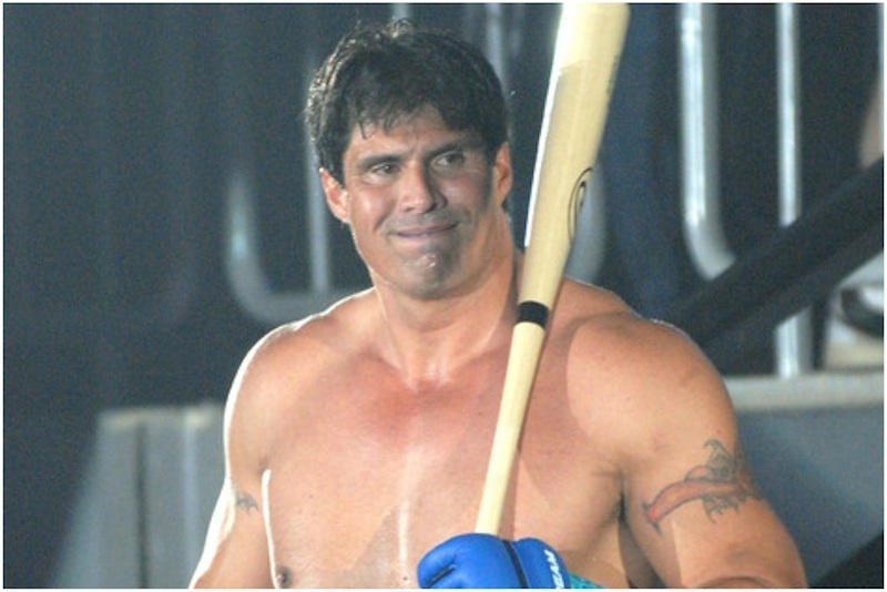 Former MVP Jose Canseco is lending his prodigious biceps to a Utah high  school's athletic arms race