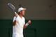 Tomas Berdych reacts during tough third-round match.