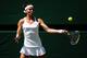 Lucie Safarova hits a forehand during the Wimbledon semifinal.