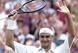 Young prodigy Federer shocks seven-time Wimbledon champion Sampras.