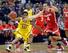 There's a lot of squeaking going on in this photo. Walton can slam on the brakes and change direction in an instant.