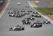 Drivers fight for position at the start of the British Grand Prix.