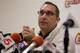 Cardinals general manager John Mozeliak speaks to the media during Spring Training 2011.