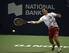 Ivan Dodig hits a forehand at Rogers Cup.