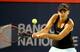 Casey Dellacqua eyes the ball during an early round match at the 2014 Rogers Cup in Montreal.