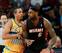 NBA PG Andre Miller defending LeBron James