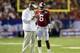 Alabama QB Blake Sims (right) and OC Lane Kiffin