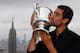 Marin Cilic during a photo shoot from Top of the Rock after winning the 2014 U.S. Open.