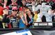 Jeff Gordon and family struck a winning pose with Miles the Monster after Dover.