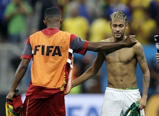 Neymar shows off lean body in sports bra after hitting back at