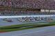 Brad Keselowski leads the field through the tri-oval at Talladega Superspeedway