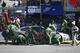 Dale Earnhardt Jr.'s pit crew works on his Chevrolet SS