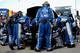 Chad Knaus directs No. 48 crew in repairs at Kansas Speedway