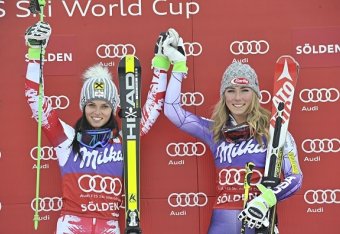 Overall World Cup hopefuls Anna Fenninger and Mikaela Shiffrin began the season with a joint win in the Soelden GS.