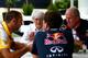 Abiteboul (left) with Bernie Ecclestone, Christian Horner and Helmut Marko.
