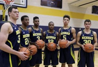 DJ Wilson (No. 5) redshirted due to a knee injury, but the rest of the freshmen contributed in some way in 2014-15.