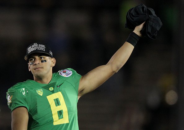 Marcus Mariota's has been on style, and his eye black style is always clean