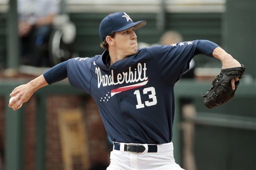 Vanderbilt's Walker Buehler not pulled from CWS for injury