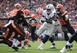 RB Latavius Murray taking a carry up the middle